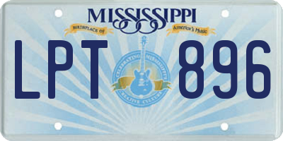 MS license plate LPT896