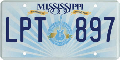MS license plate LPT897