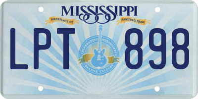 MS license plate LPT898
