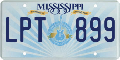 MS license plate LPT899