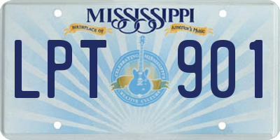 MS license plate LPT901
