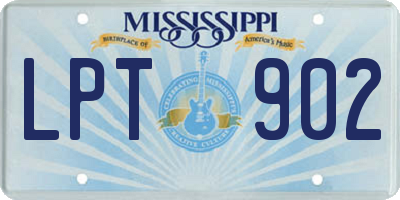 MS license plate LPT902