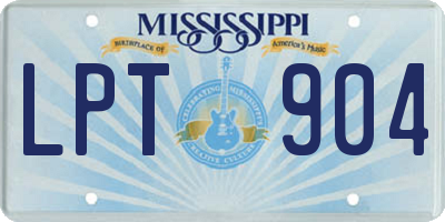 MS license plate LPT904