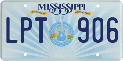 MS license plate LPT906