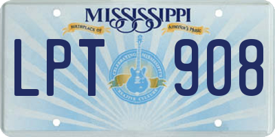 MS license plate LPT908