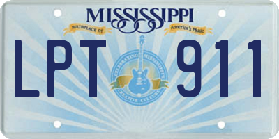 MS license plate LPT911