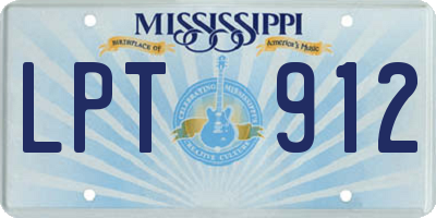 MS license plate LPT912