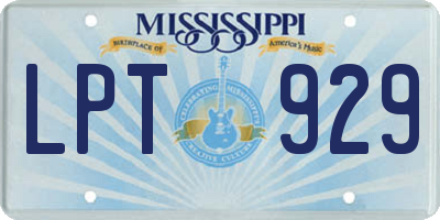 MS license plate LPT929
