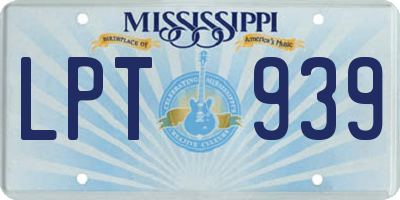 MS license plate LPT939