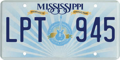 MS license plate LPT945