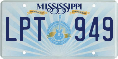 MS license plate LPT949