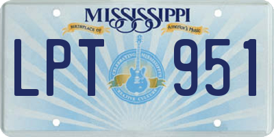 MS license plate LPT951