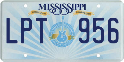 MS license plate LPT956