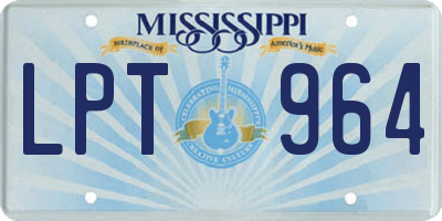 MS license plate LPT964