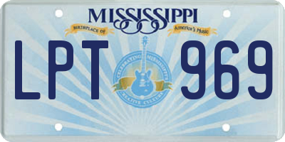 MS license plate LPT969