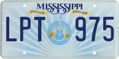 MS license plate LPT975