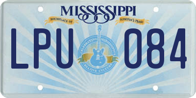 MS license plate LPU084