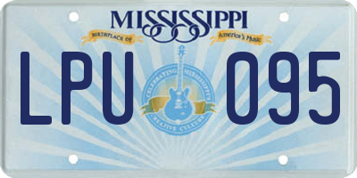 MS license plate LPU095