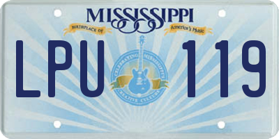 MS license plate LPU119