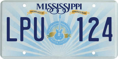 MS license plate LPU124