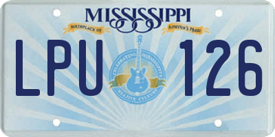 MS license plate LPU126