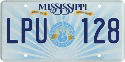 MS license plate LPU128