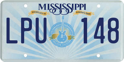 MS license plate LPU148