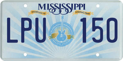 MS license plate LPU150