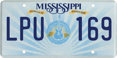 MS license plate LPU169