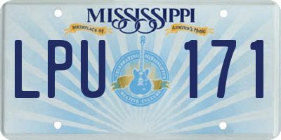 MS license plate LPU171