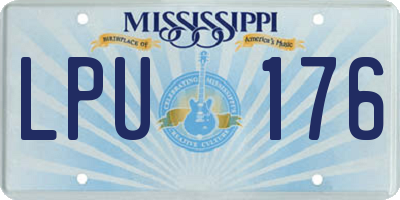 MS license plate LPU176
