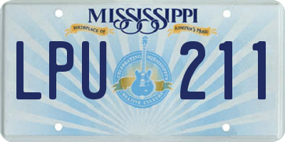 MS license plate LPU211