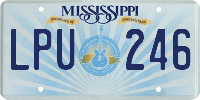 MS license plate LPU246