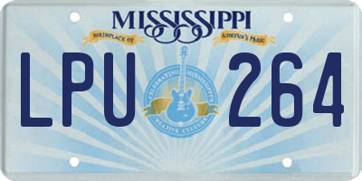 MS license plate LPU264
