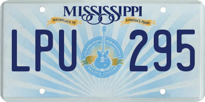 MS license plate LPU295