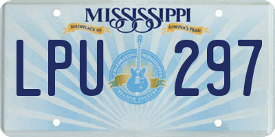 MS license plate LPU297