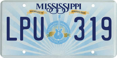 MS license plate LPU319