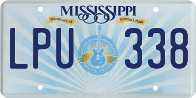 MS license plate LPU338