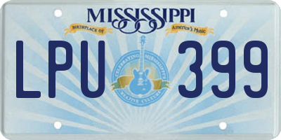 MS license plate LPU399