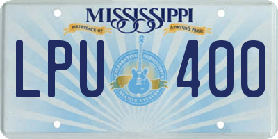 MS license plate LPU400