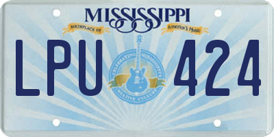 MS license plate LPU424