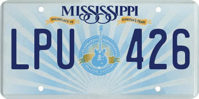 MS license plate LPU426