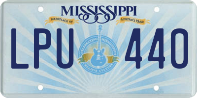 MS license plate LPU440