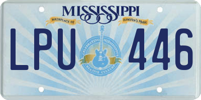 MS license plate LPU446