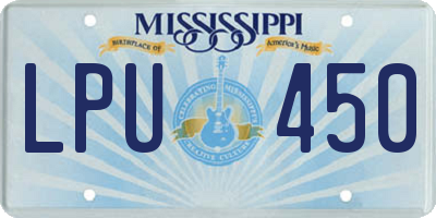 MS license plate LPU450
