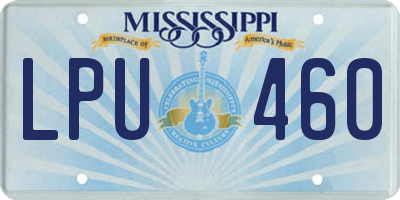 MS license plate LPU460