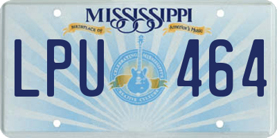 MS license plate LPU464