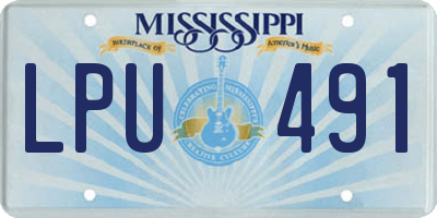 MS license plate LPU491