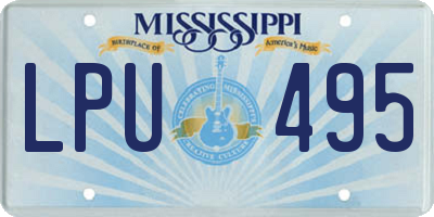 MS license plate LPU495