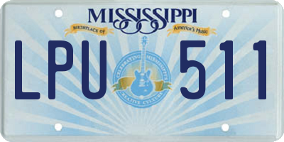 MS license plate LPU511
